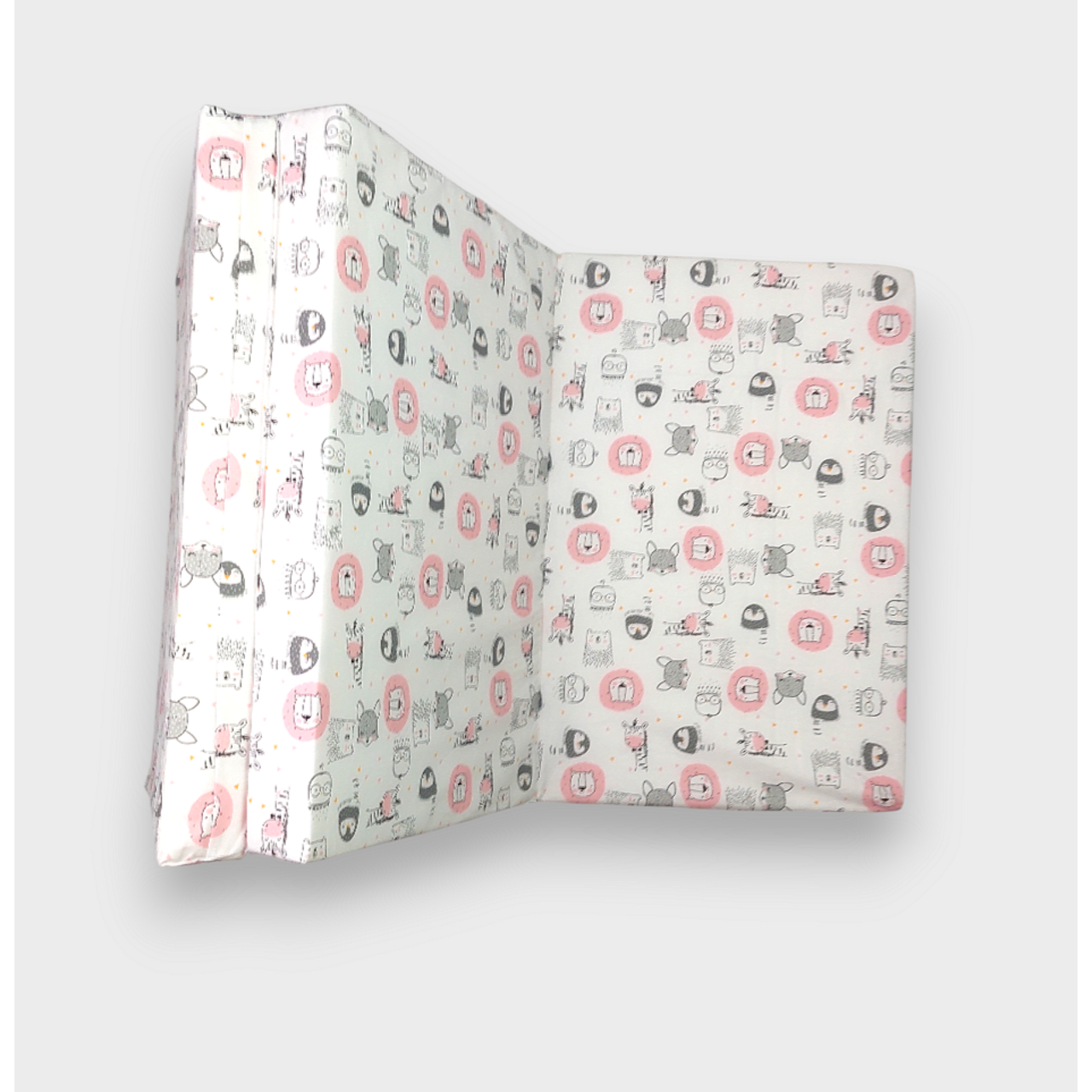 Бебешки Сгъваем Матрак 60х120 См. Розови Животинки Rainy