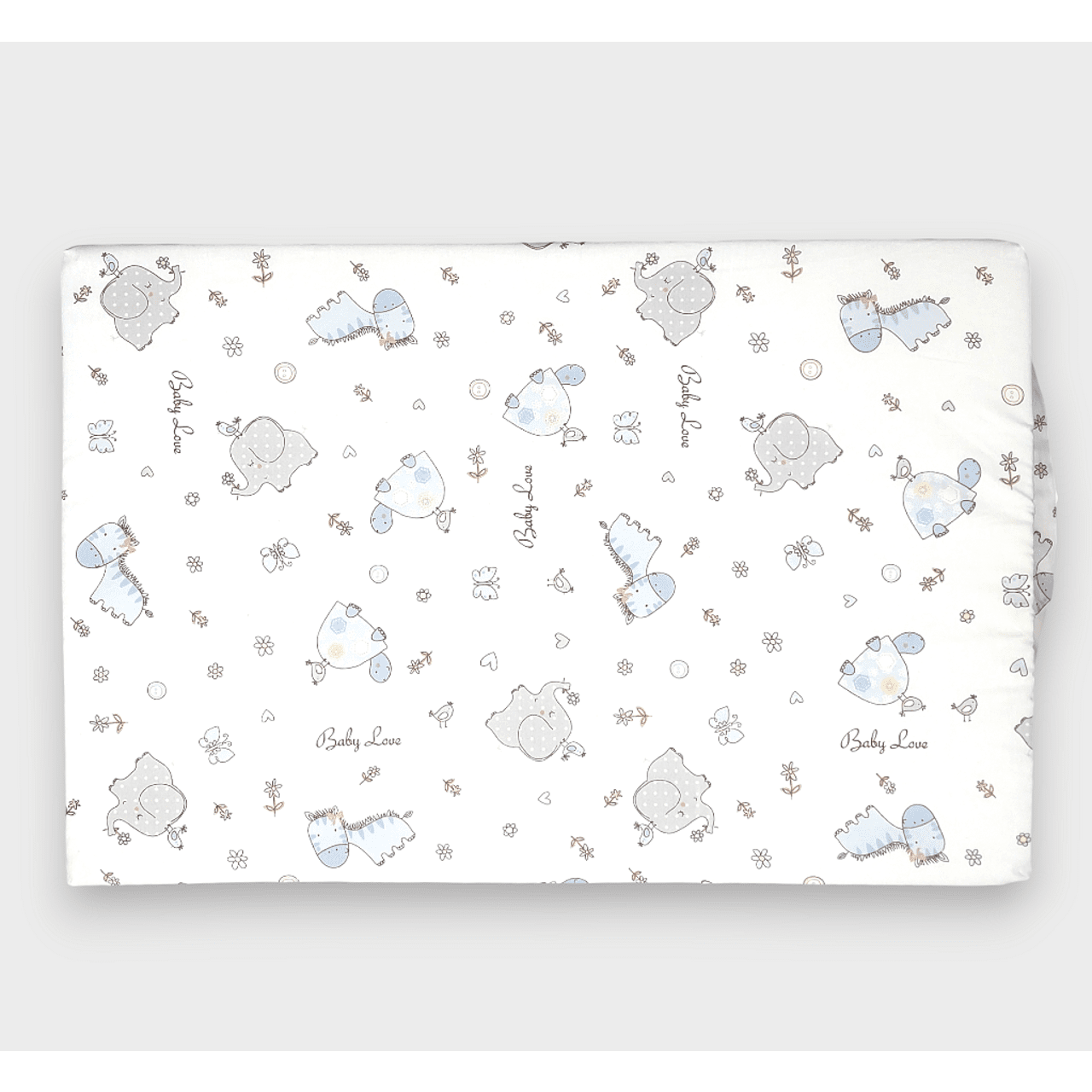 Saltea pliabilă Rainy Baby Cosmos Rainy Baby 60x120 cm. Zebre și elefanți albaștri”