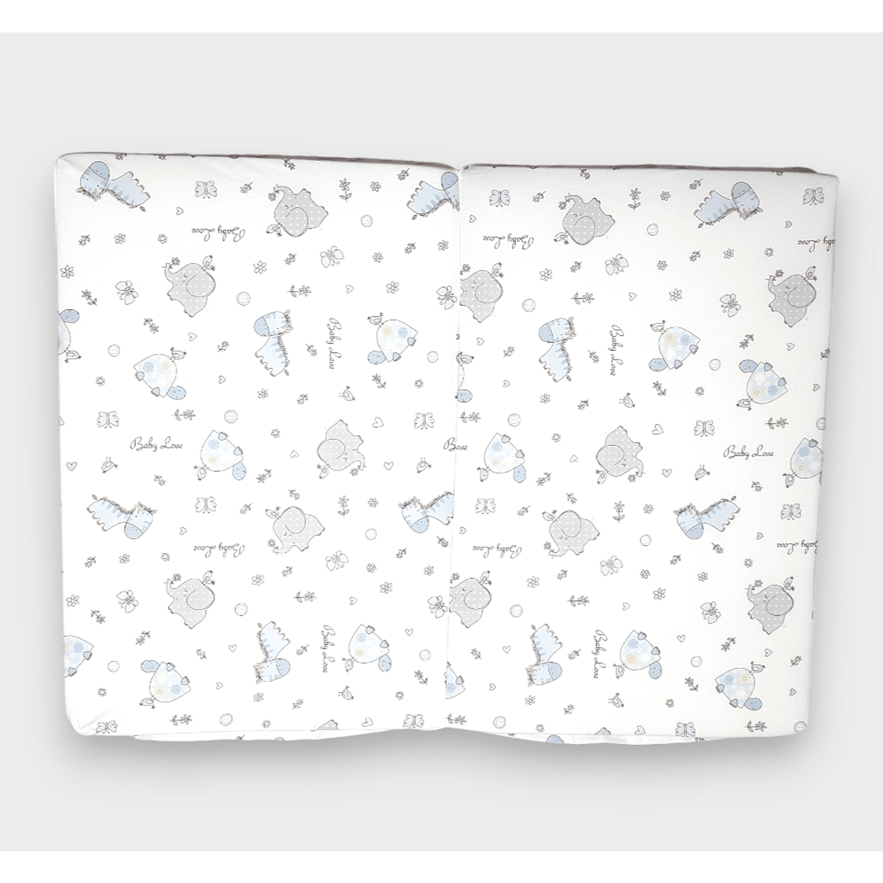 Saltea pliabilă Rainy Baby Cosmos Rainy Baby 60x120 cm. Zebre și elefanți albaștri”