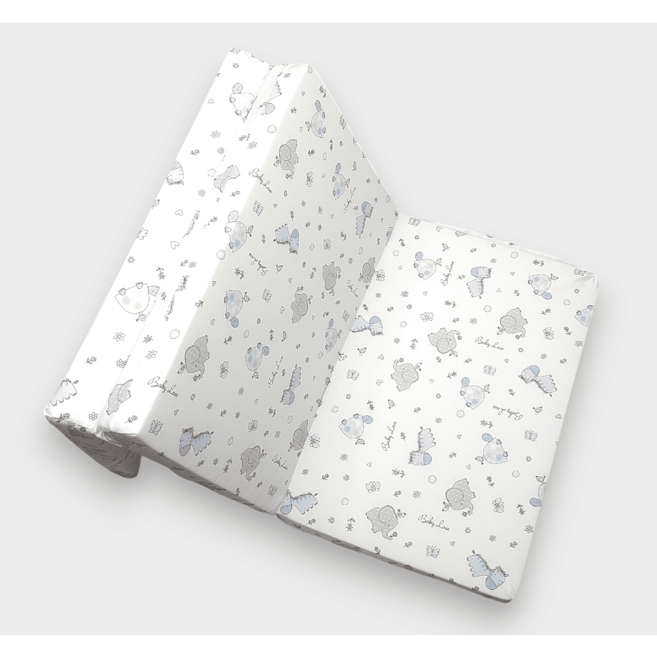 Saltea pliabilă Rainy Baby Cosmos Rainy Baby 60x120 cm. Zebre și elefanți albaștri”