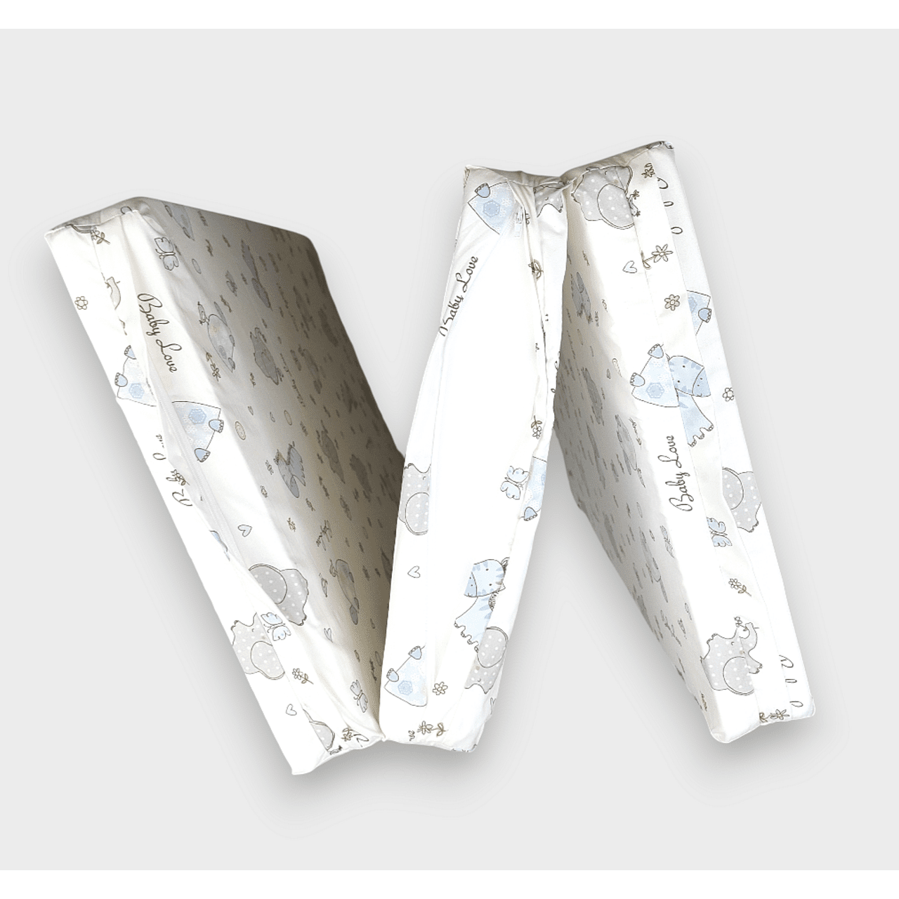 Saltea pliabilă Rainy Baby Cosmos Rainy Baby 60x120 cm. Zebre și elefanți albaștri”