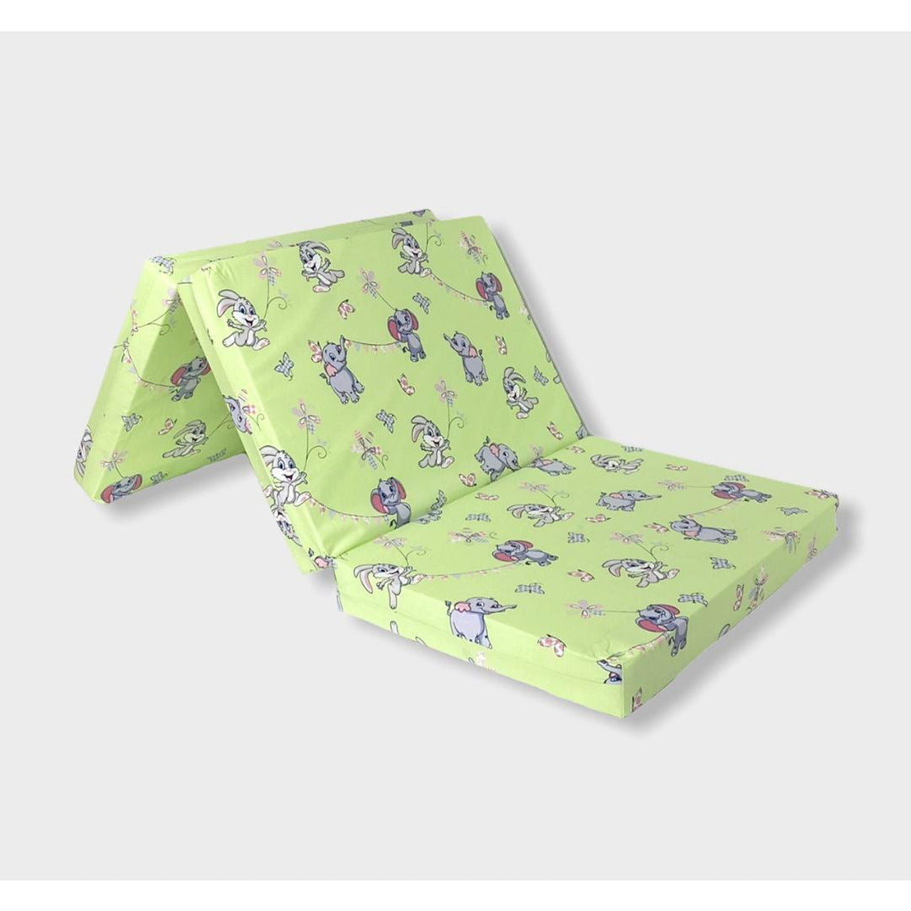 Saltea pliabilă Rainy Baby 60x120 cm, verde iepuraș