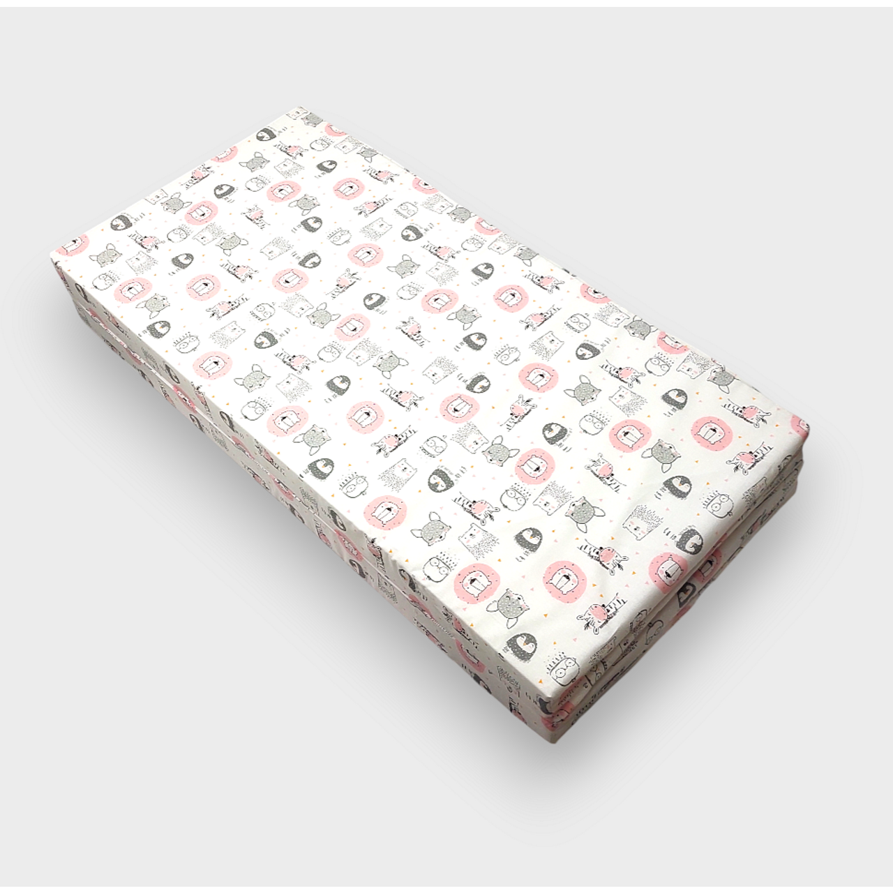 Бебешки Сгъваем Матрак 90х90 См. Розови Животинки Rainy