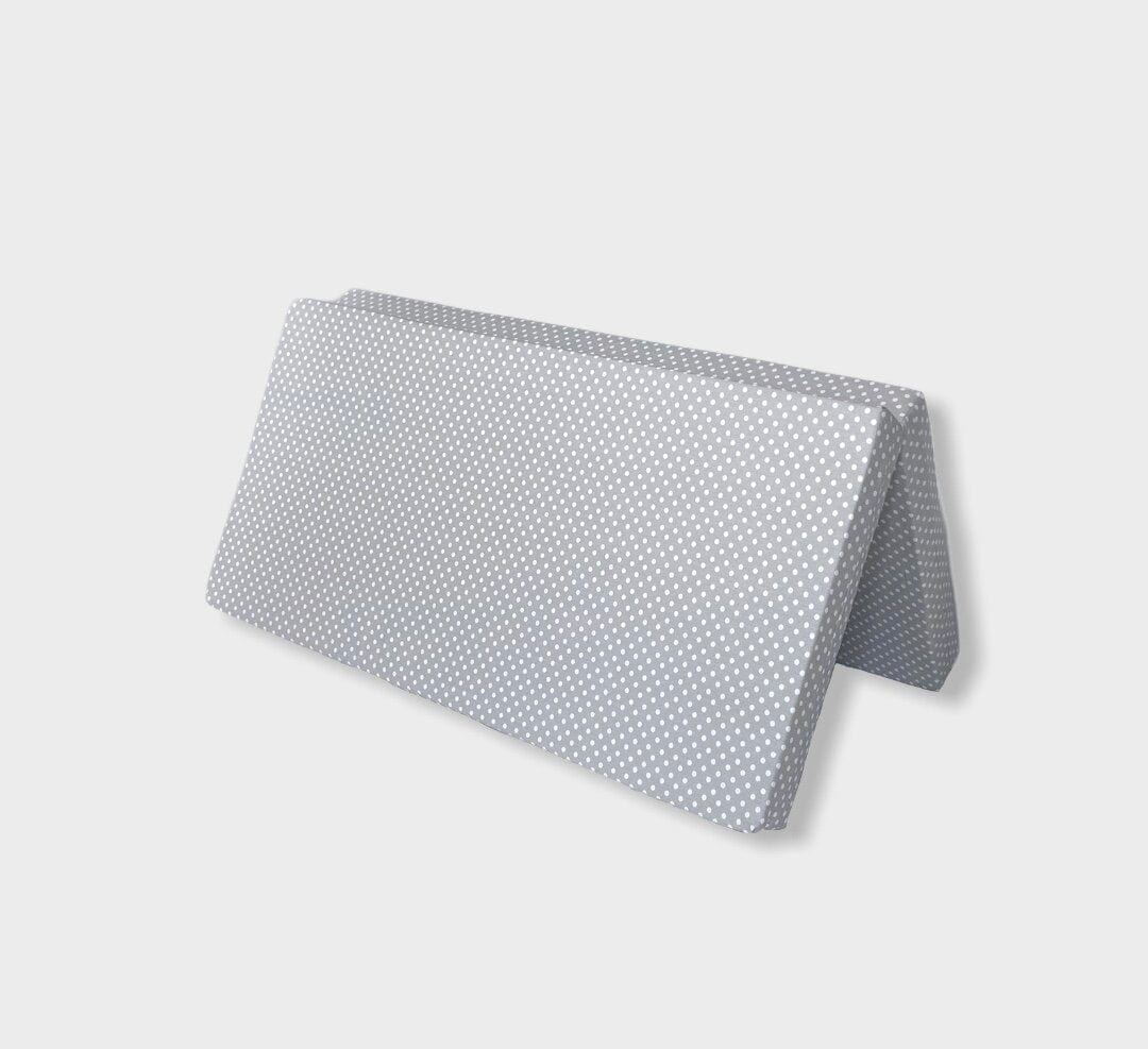 Rainy Бебешки сгъваем матрак 90х90 см сив с бели точки