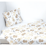 Set de lenjerie de pat Rainy Baby 3 piese 60x120 cm. Ursuleț de pluș cu baloane