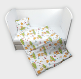 Set de lenjerie de pat Rainy Baby 3 piese 60x120 cm. Srnichki