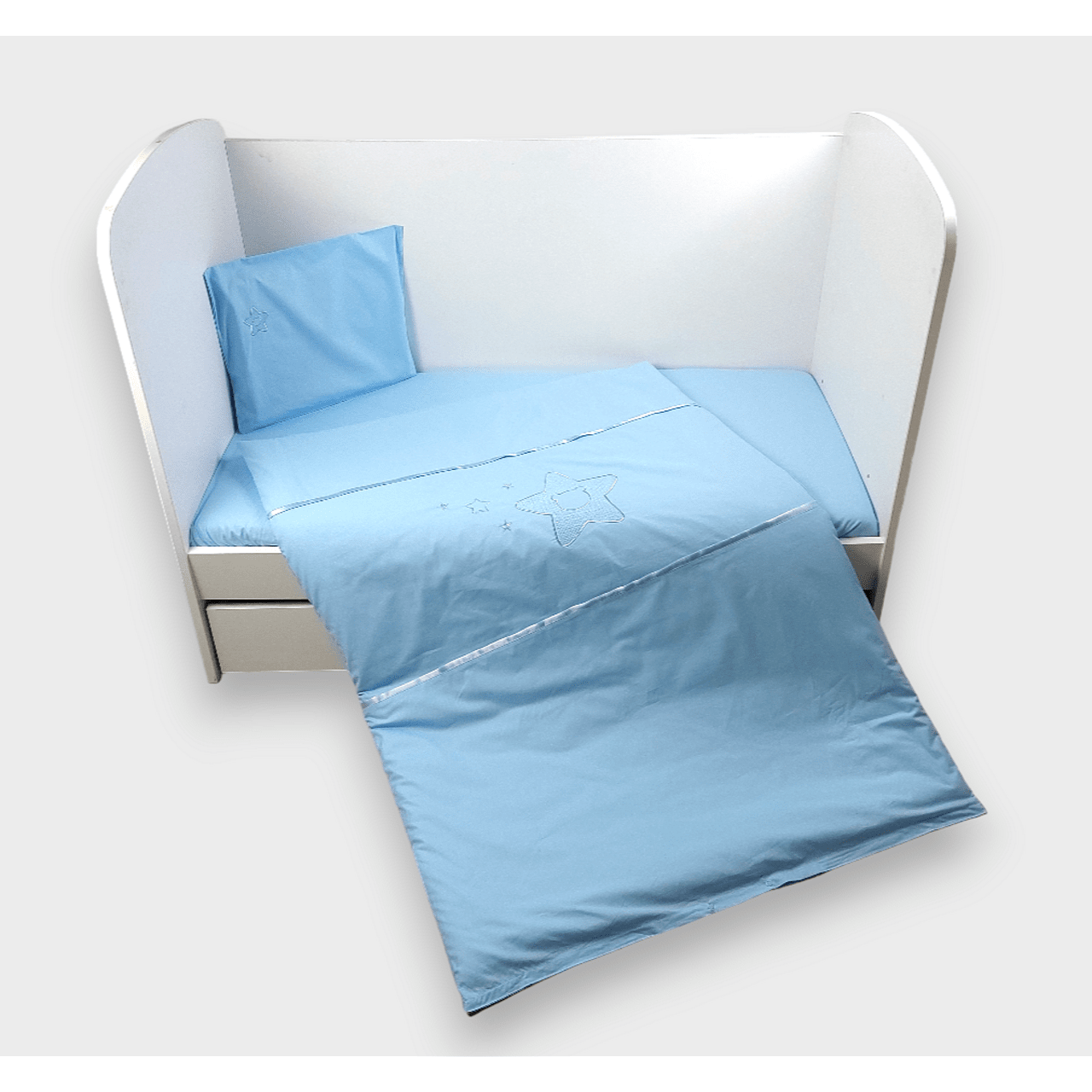 Rainy Бебешки Спален Комплект 3 Части 60Х120 См. Звезда С Мече