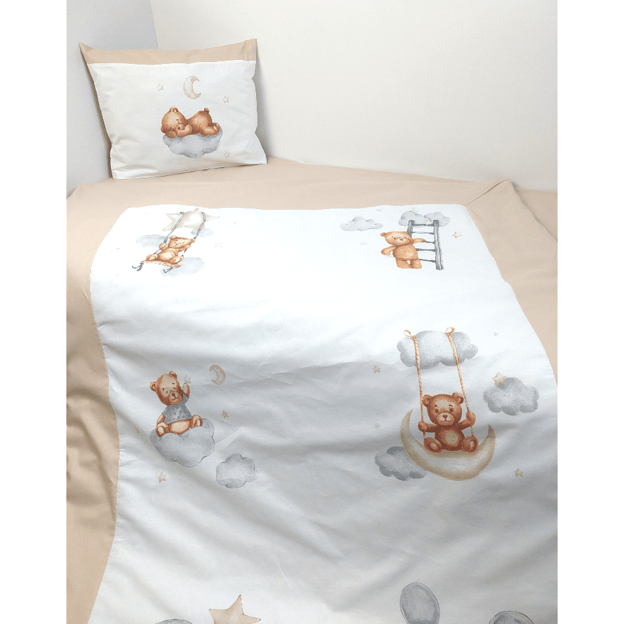 Rainy Бебешки Спален Комплект 3 Части Baby Bear One Size Бежов