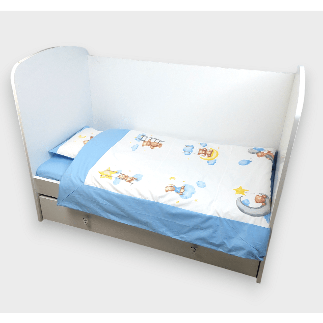 Set de lenjerie de pat Rainy Baby 3 piese Baby Bear mărime universală albastru