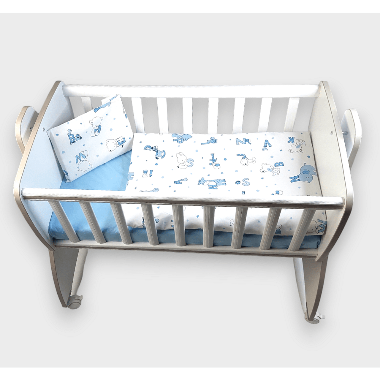 Rainy Бебешки Спален Комплект 3 Части Мече С Букви За Люлка