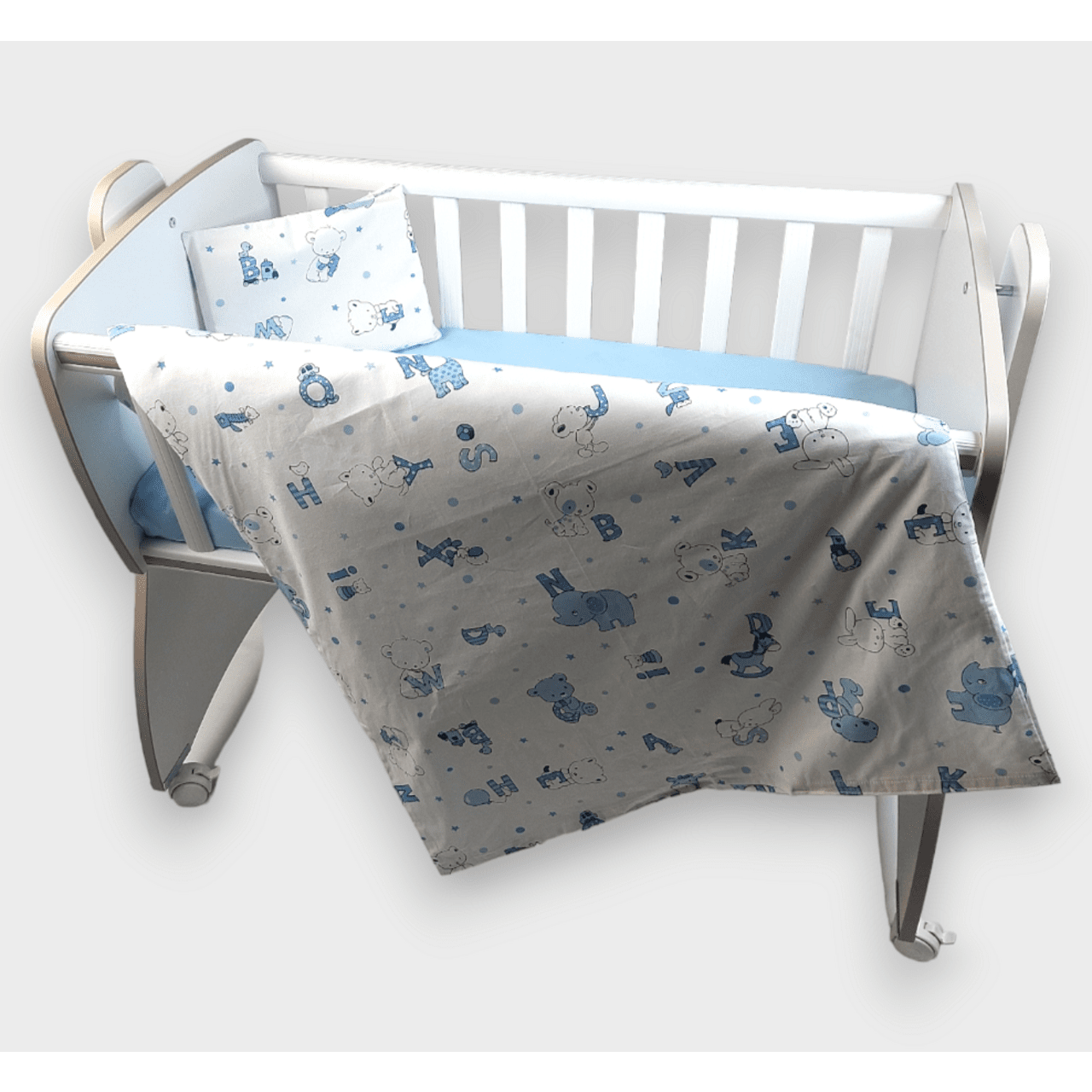 Rainy Бебешки Спален Комплект 3 Части Мече С Букви За Люлка
