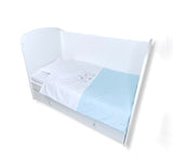 Set de lenjerie de pat Rainy Baby 4 piese 60x120 cm. Ursuleți stele albaștri