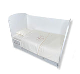 Set de lenjerie de pat Rainy Baby 4 piese 70x140 cm. Ursuleți stele ecru