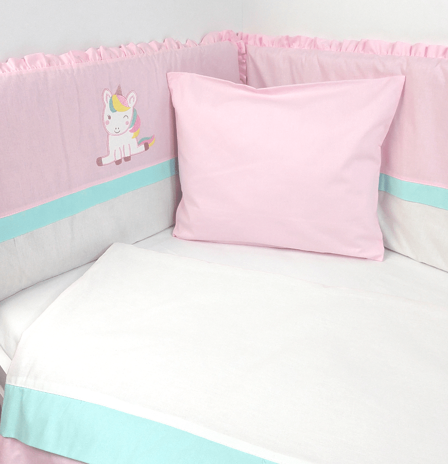 Rainy Бебешки Спален Комплект 6 Части 70Х140 См. Еднорог