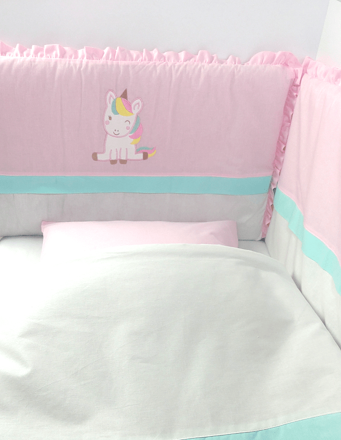 Rainy Бебешки Спален Комплект 6 Части 70Х140 См. Еднорог