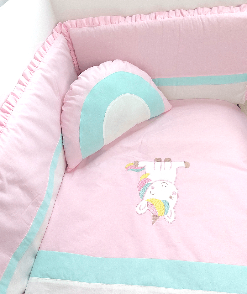 Rainy Бебешки Спален Комплект 6 Части 70Х140 См. Еднорог