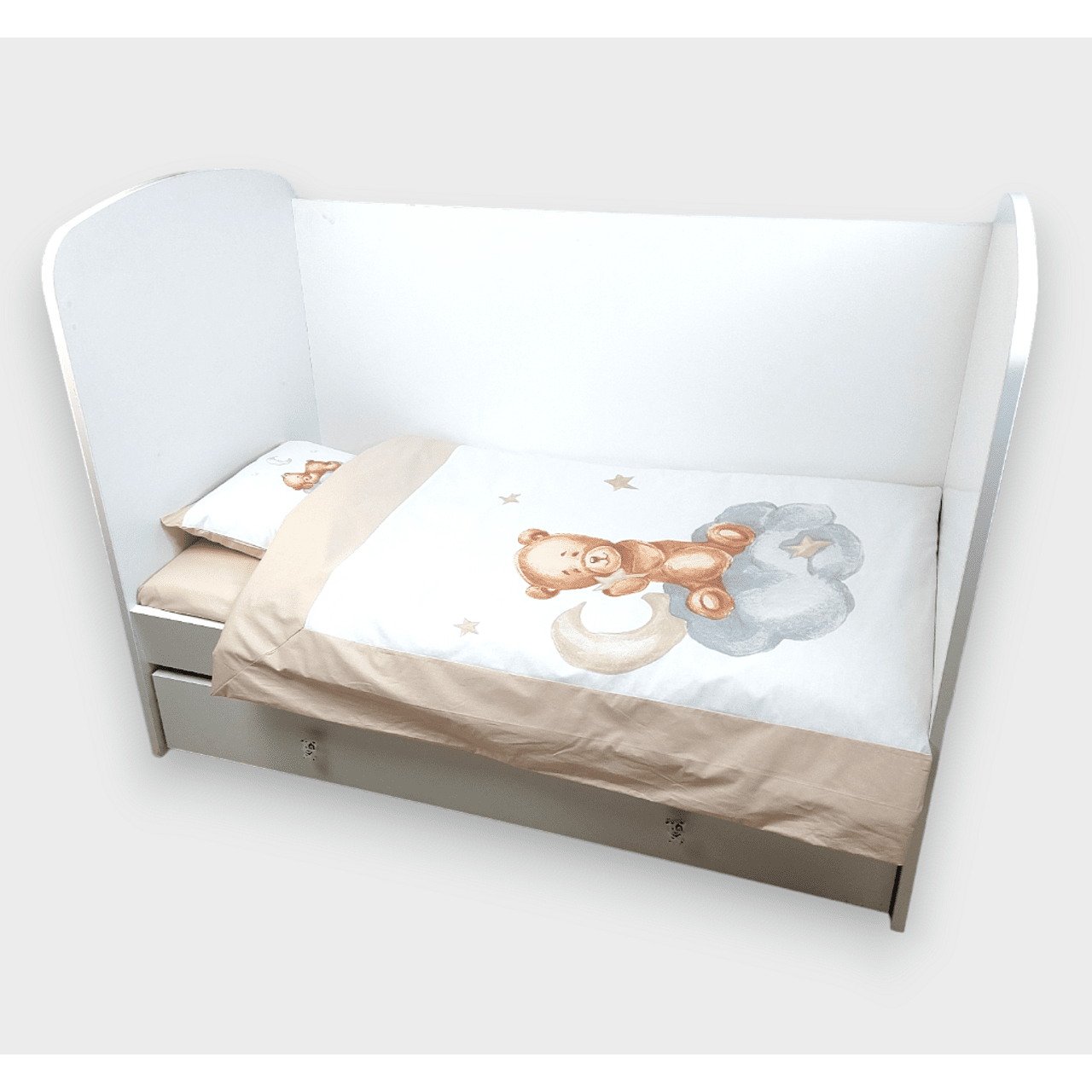 Rainy Бебешки Спален Комплект 5 Части Baby Bear One Size Бежов