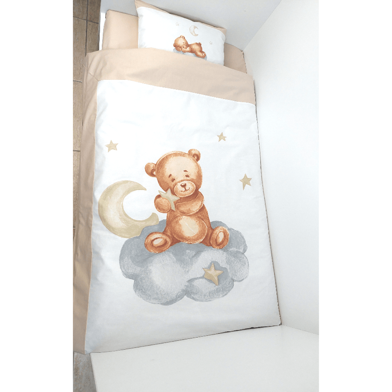 Rainy Бебешки Спален Комплект 5 Части Baby Bear One Size Бежов