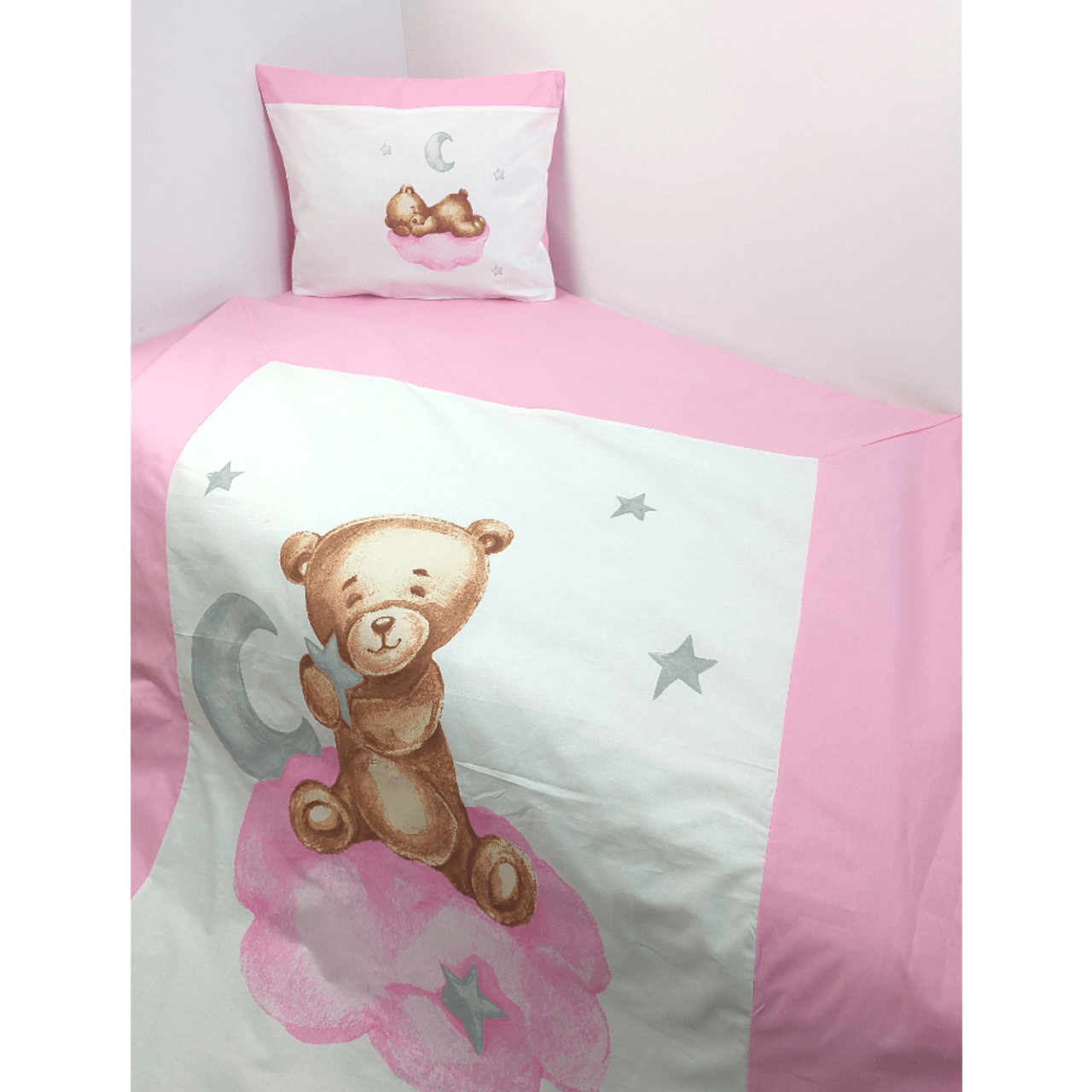 Бебешки Спален Комплект 5 Части Baby Bear One Size Розов Rainy
