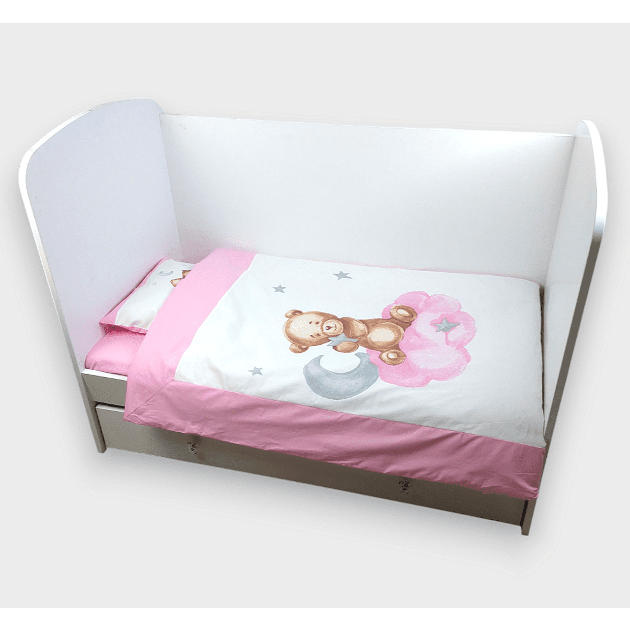 Бебешки Спален Комплект 5 Части Baby Bear One Size Розов Rainy