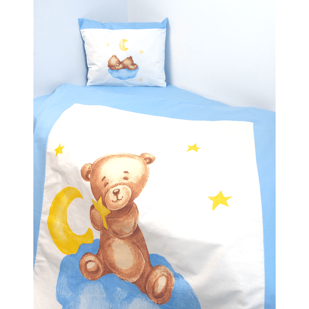 Бебешки Спален Комплект 5 Части Baby Bear One Size Син Rainy