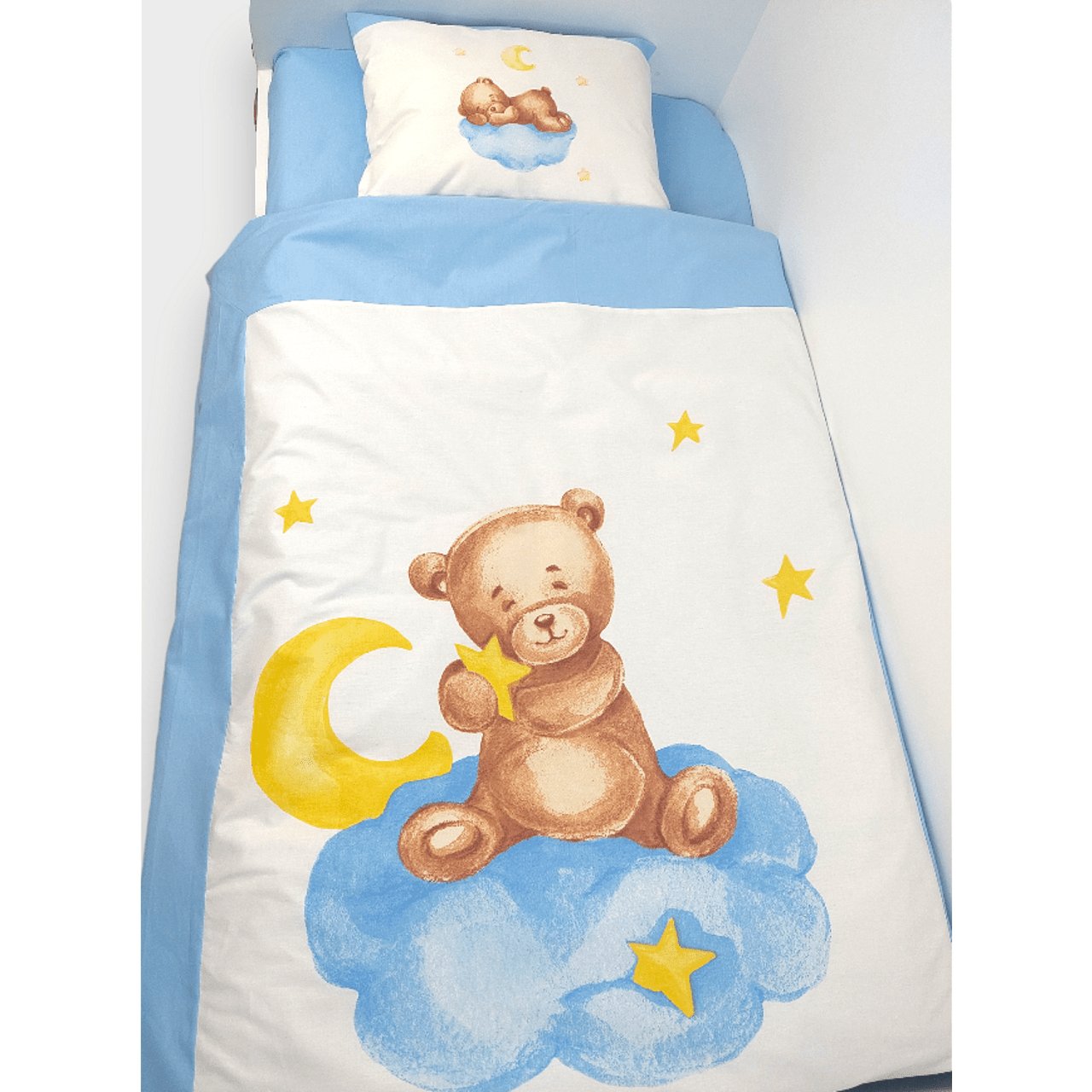 Бебешки Спален Комплект 5 Части Baby Bear One Size Син Rainy