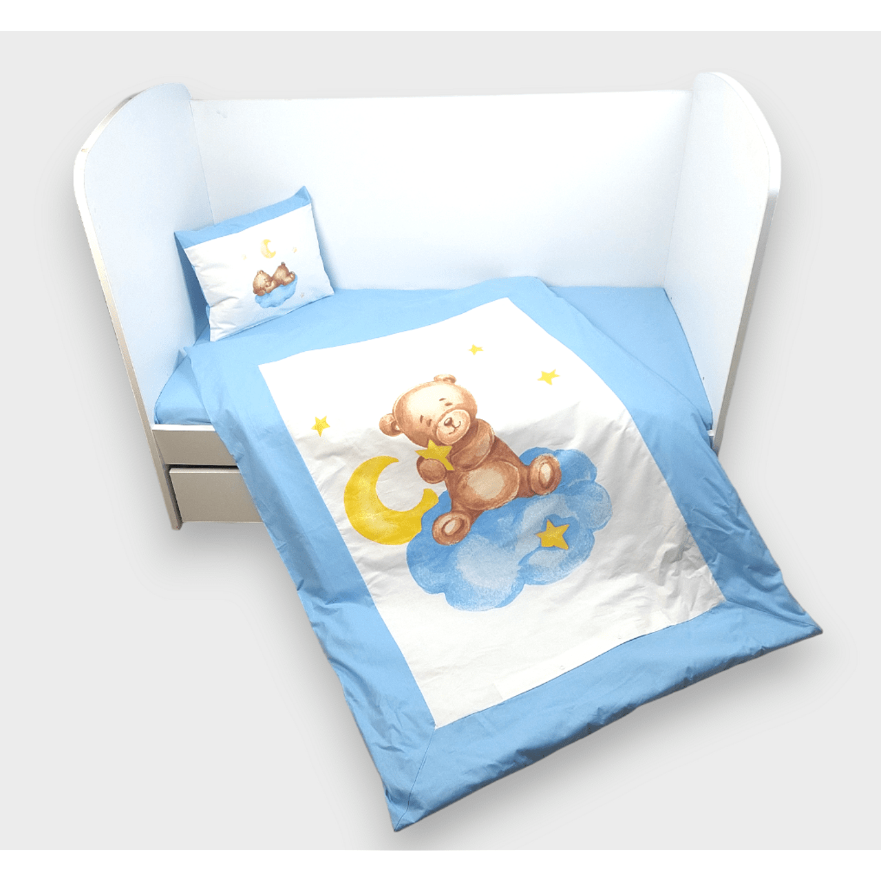 Бебешки Спален Комплект 5 Части Baby Bear One Size Син Rainy