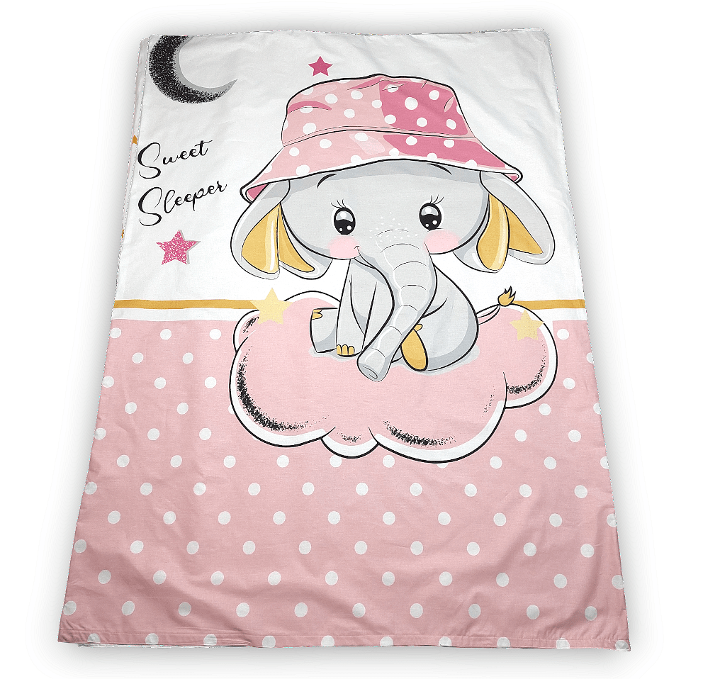 Rainy Бебешки Спален Комплект 6 Части 65Х110 См. Розово Слонче