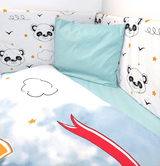 Rainy Бебешки Спален Комплект 6 Части 65Х110 См. Мече Със Сърф