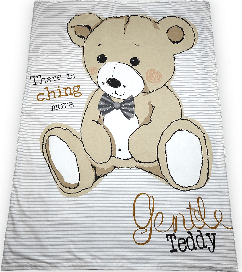 Rainy Бебешки Спален Комплект 6 Части 65Х110 См. Мече С Папионка