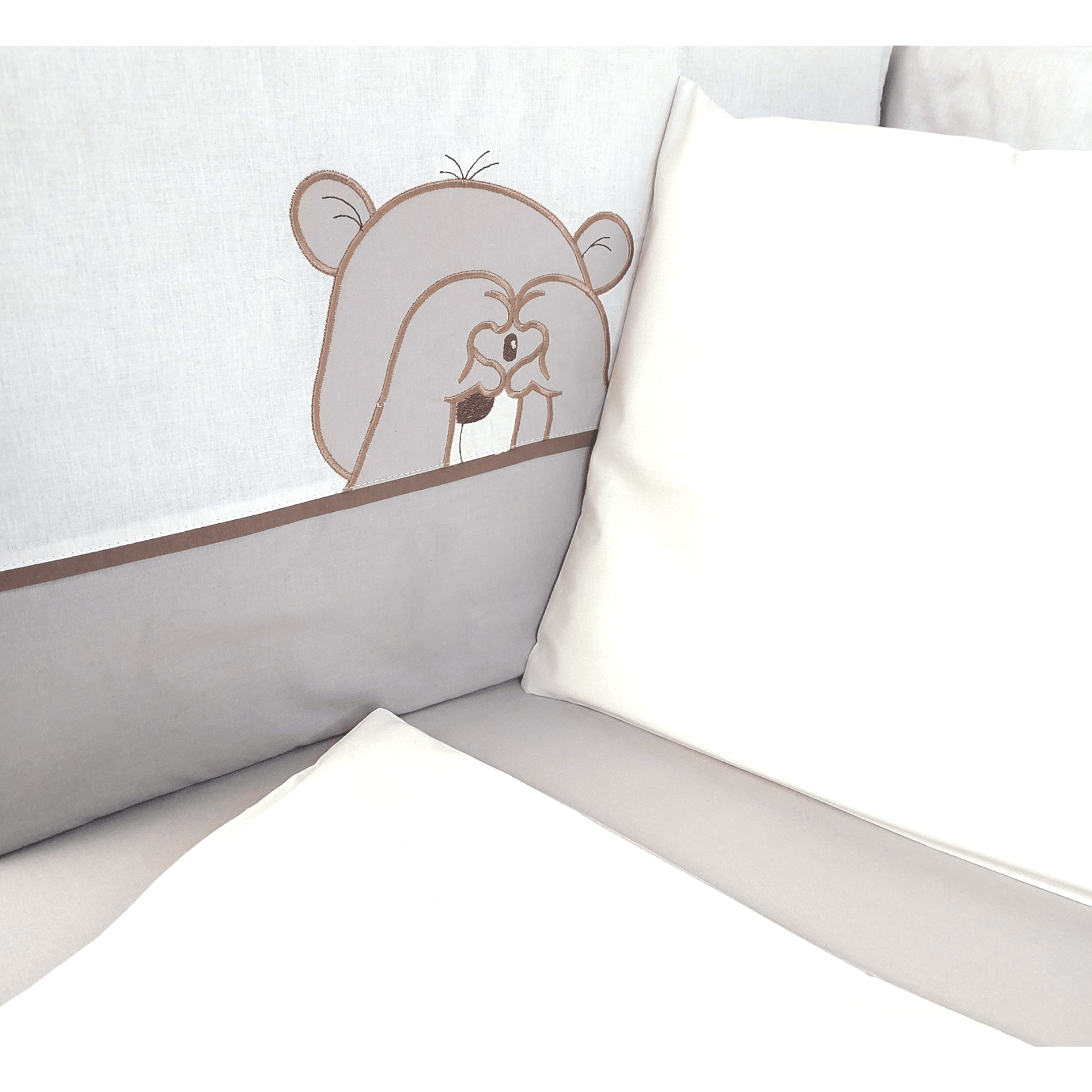 Бебешки Спален Комплект 6 Части С Обиколник 70х140 См. Love Bear Rainy