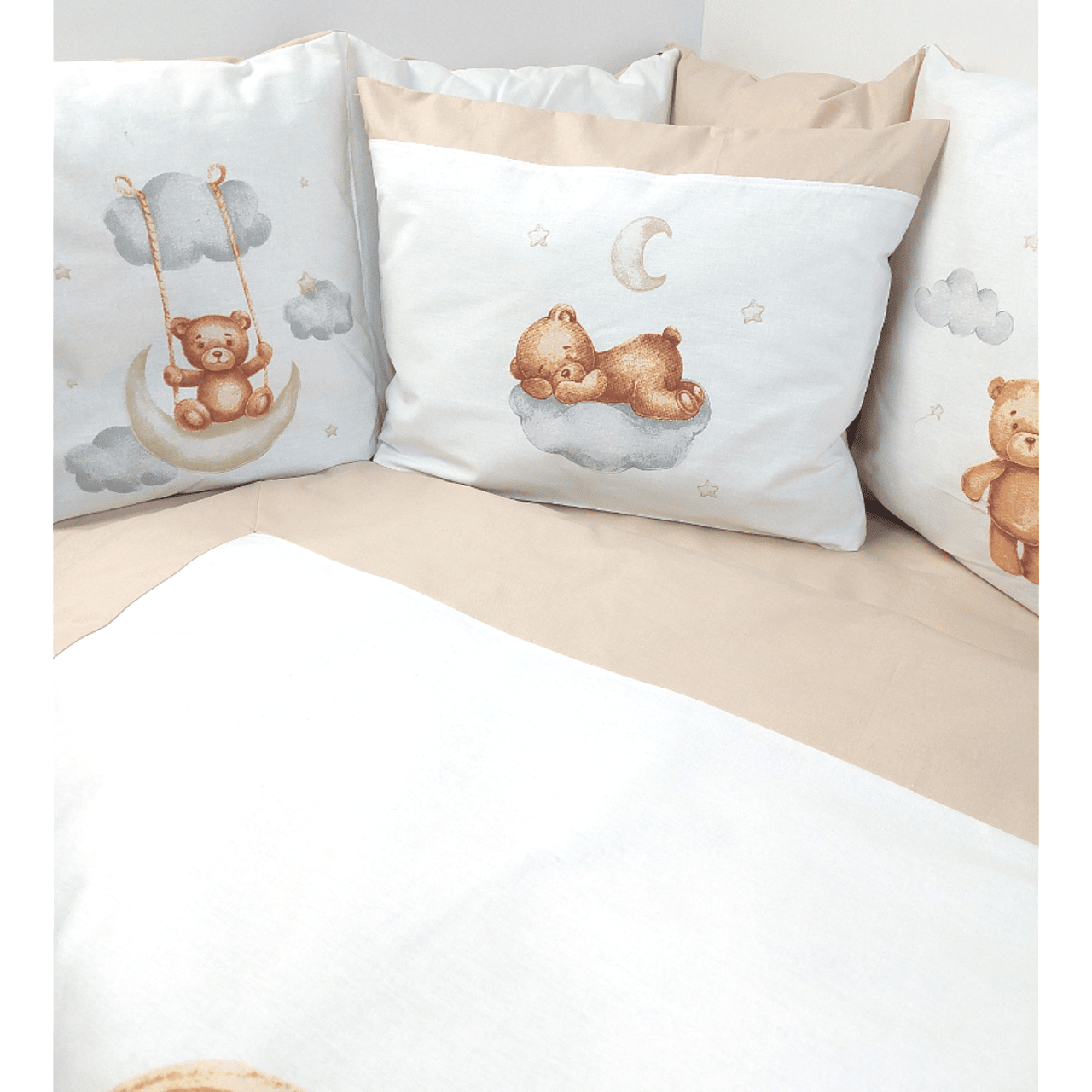 Бебешки Спален Комплект 7 Части Baby Bear One Size Бежов Rainy
