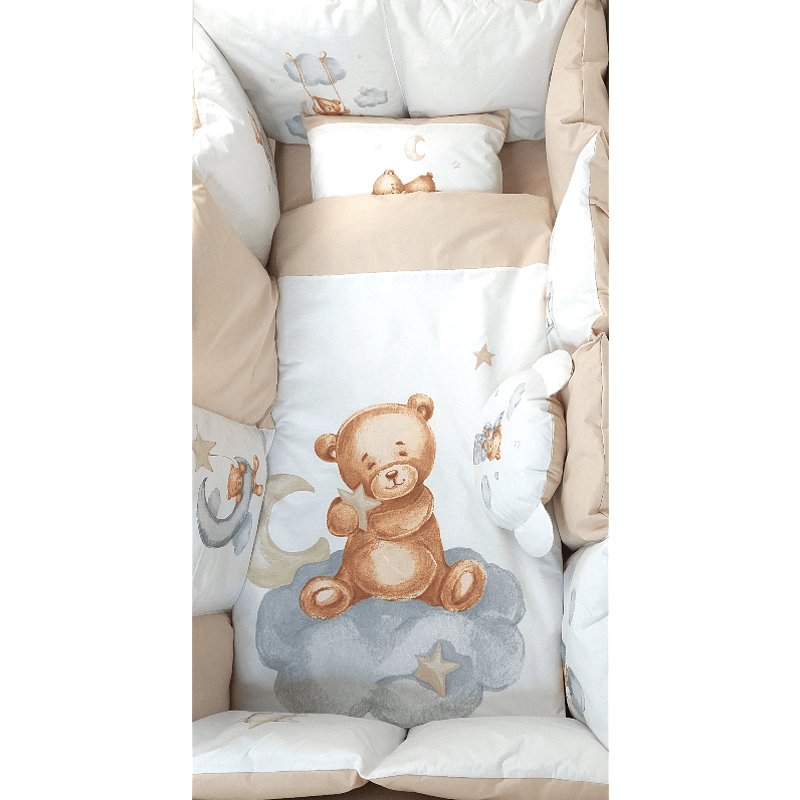 Бебешки Спален Комплект 7 Части Baby Bear One Size Бежов Rainy