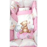 Бебешки Спален Комплект 7 Части Baby Bear One Size Розов Rainy