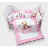 Rainy Бебешки Спален Комплект 7 Части Baby Bear One Size Розов