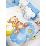 Rainy Бебешки Спален Комплект 7 Части Baby Bear One Size Син