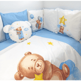 Rainy Бебешки Спален Комплект 7 Части Baby Bear One Size Син