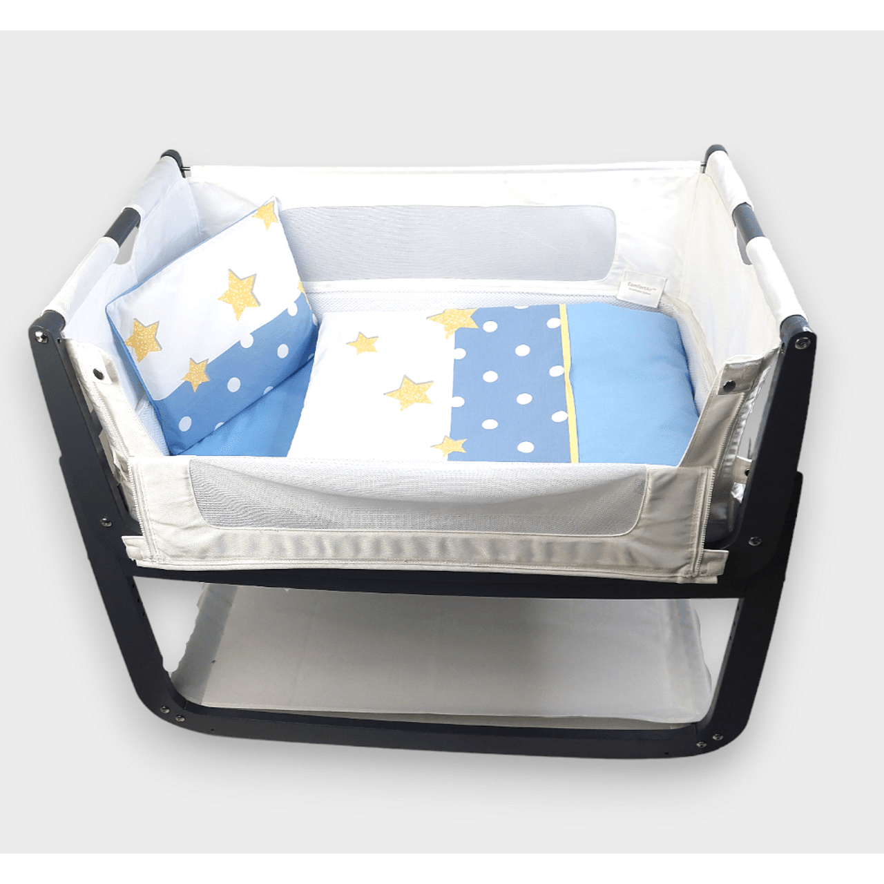 Rainy Бебешки Спален Комплект За Мини Кошара И Люлка Синьо Слонче