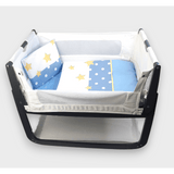 Rainy Бебешки Спален Комплект За Мини Кошара И Люлка Синьо Слонче