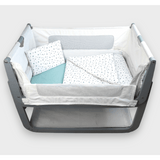 Rainy Бебешки Спален Комплект За Мини Кошара Мента Звезди