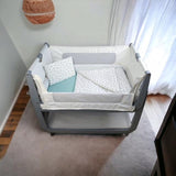 Rainy Бебешки Спален Комплект За Мини Кошара Мента Звезди