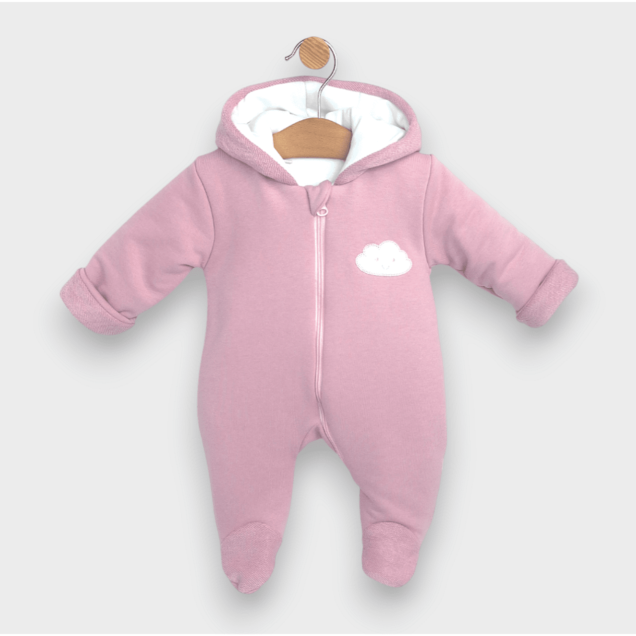 Salopetă matlasată Rainy Baby Cloud 56 - 80 cm. Mov