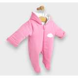 Salopetă matlasată Rainy Baby, model Cloud, 56 - 80 cm, roz