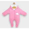 Salopetă matlasată Rainy Baby, model Cloud, 56 - 80 cm, roz