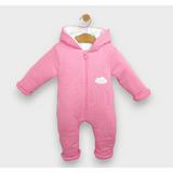 Salopetă matlasată Rainy Baby, model Cloud, 56 - 80 cm, roz