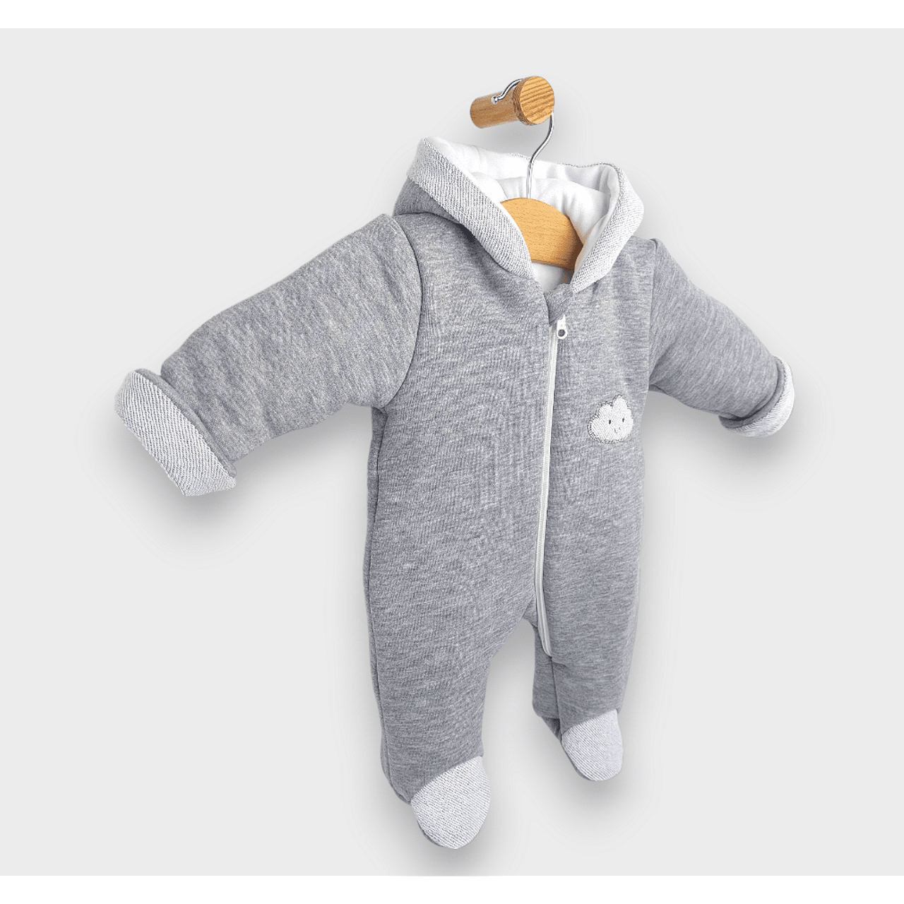 Salopetă matlasată Rainy Baby Cloud 56 - 80 cm. gri