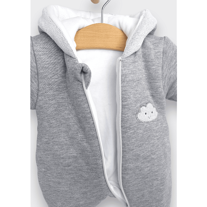 Salopetă matlasată Rainy Baby Cloud 56 - 80 cm. gri