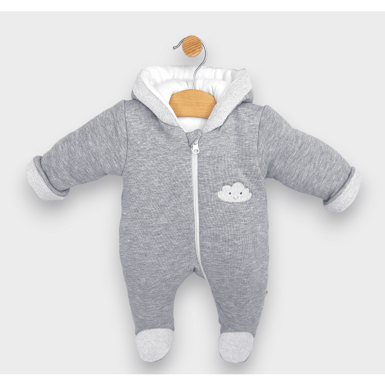 Salopetă matlasată Rainy Baby Cloud 56 - 80 cm. gri