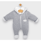 Salopetă matlasată Rainy Baby Cloud 56 - 80 cm. gri
