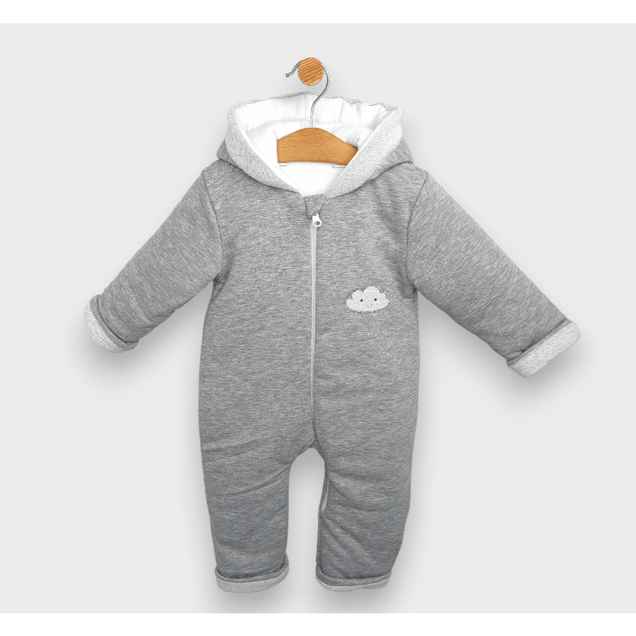 Salopetă matlasată Rainy Baby Cloud 56 - 80 cm. gri